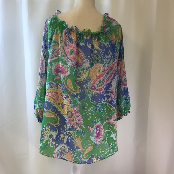 Chaps Paisley Tunic with Under Cami Size 2X - Picture 5 of 11